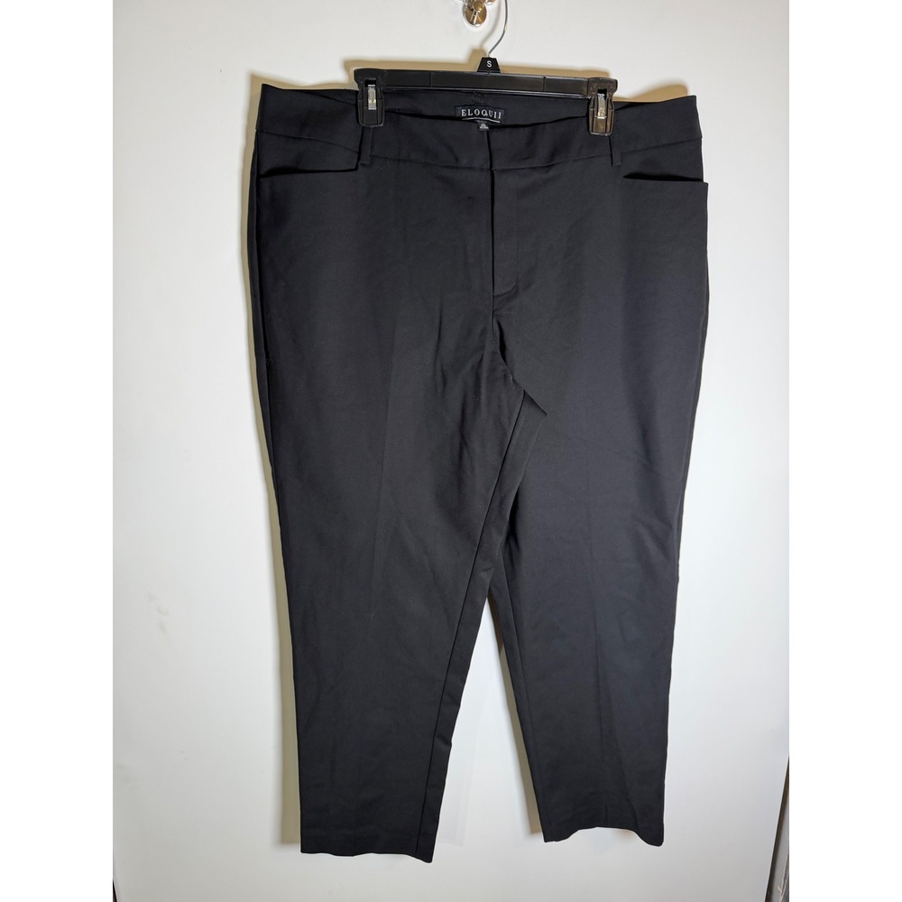 Eloquii Kady Fit Black Tailored Dress Pants Trousers Plus Size 18R